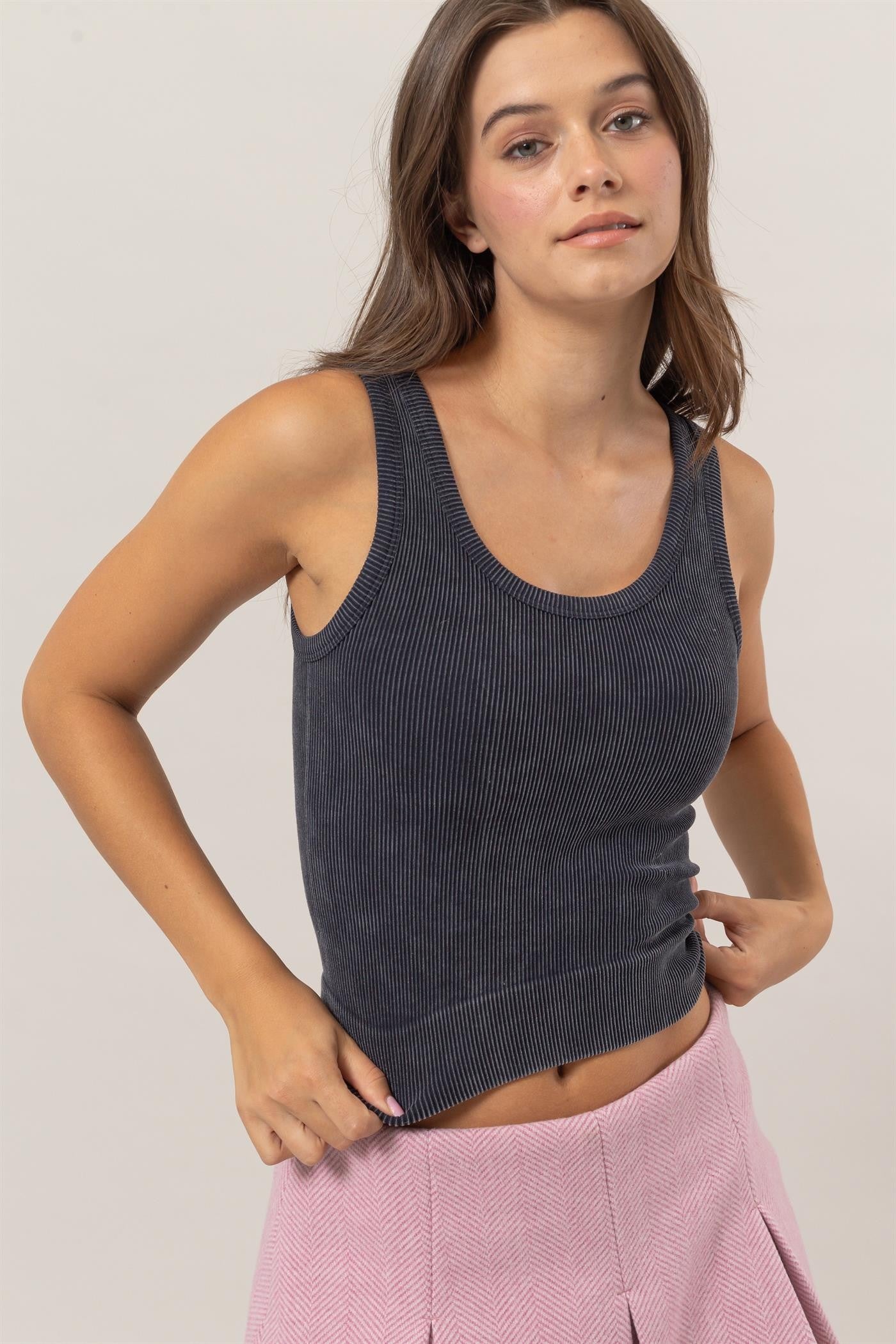 Washed Seamless Tank Top