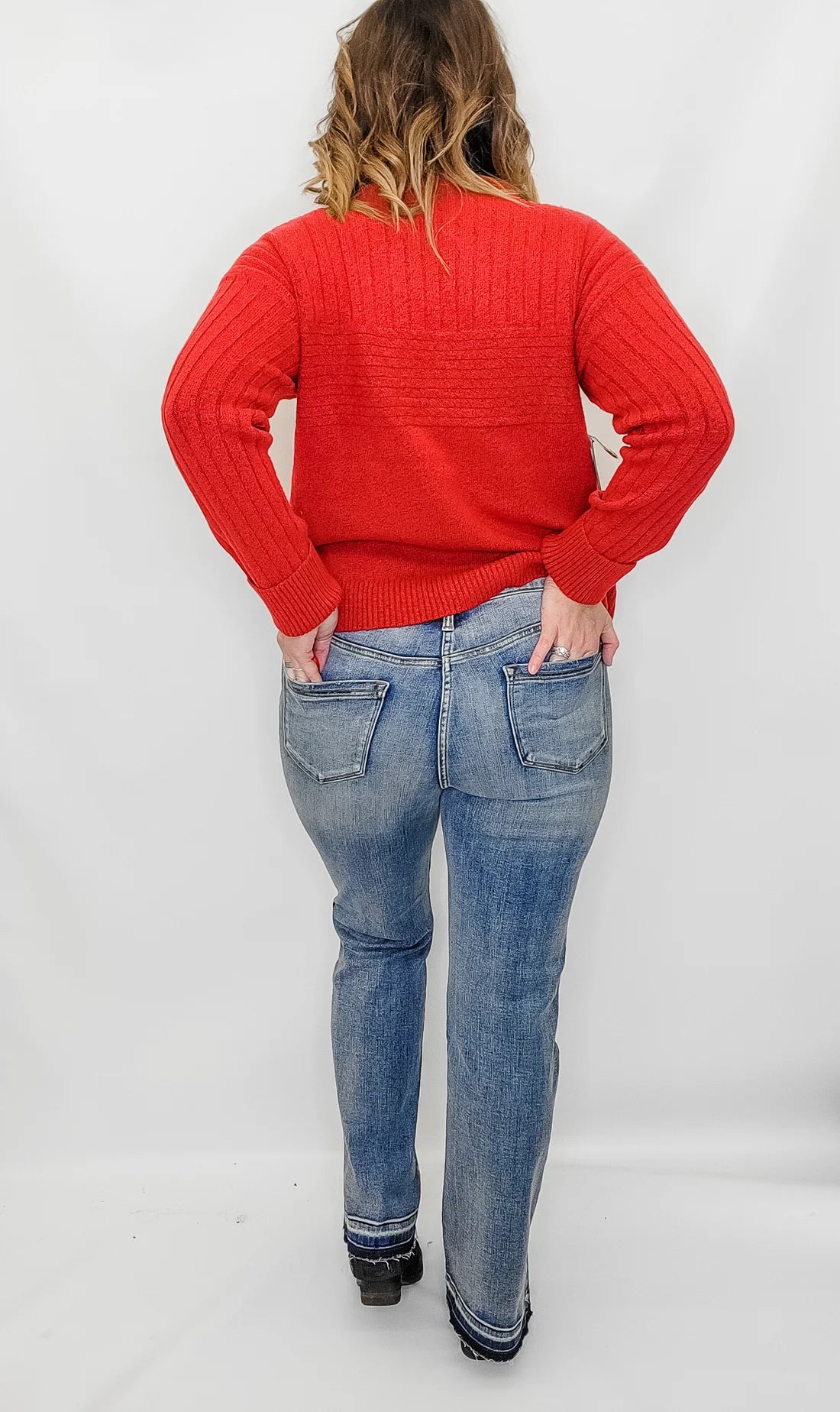 Judy Blue High Rise Straight Jean with Seam Detailing