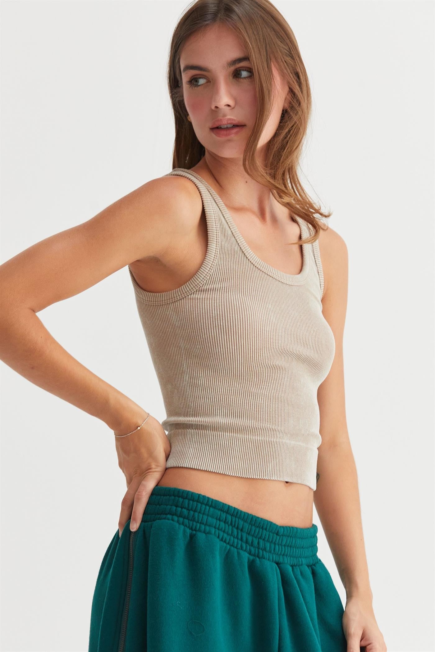 Washed Seamless Tank Top