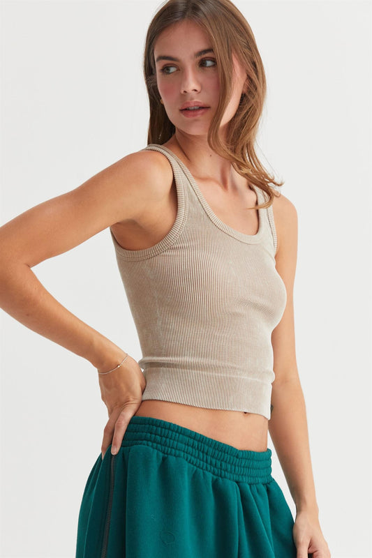 Washed Seamless Tank Top