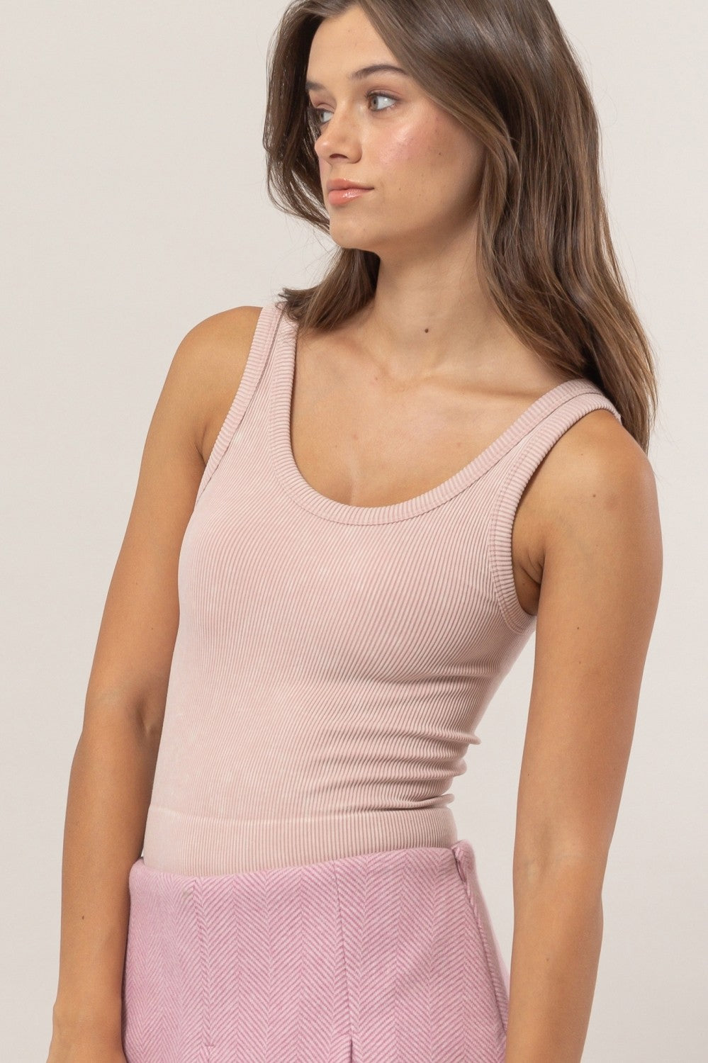 Washed Seamless Tank Top