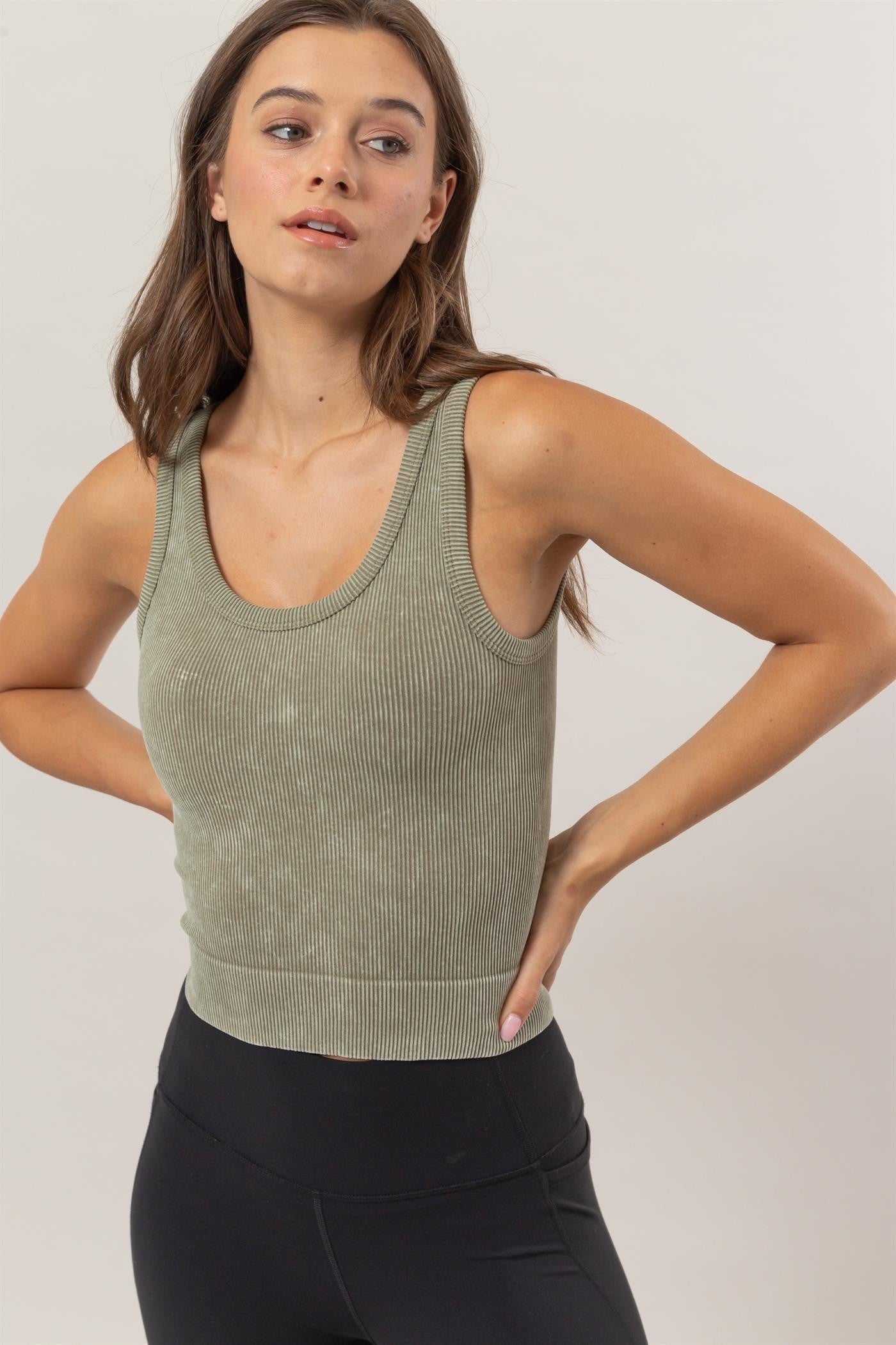 Washed Seamless Tank Top