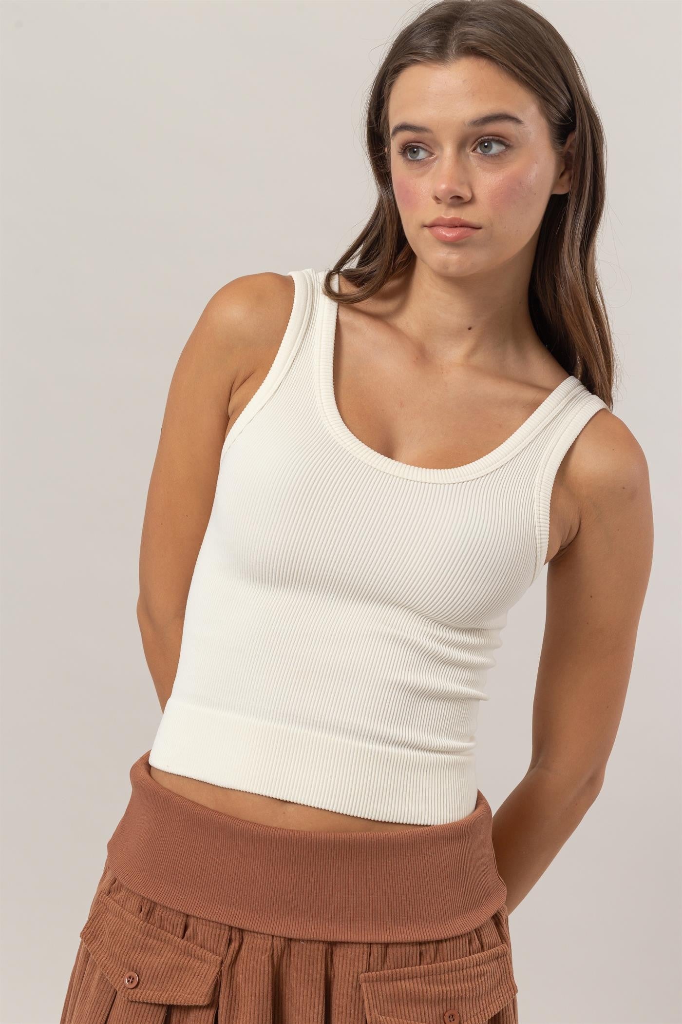 Washed Seamless Tank Top