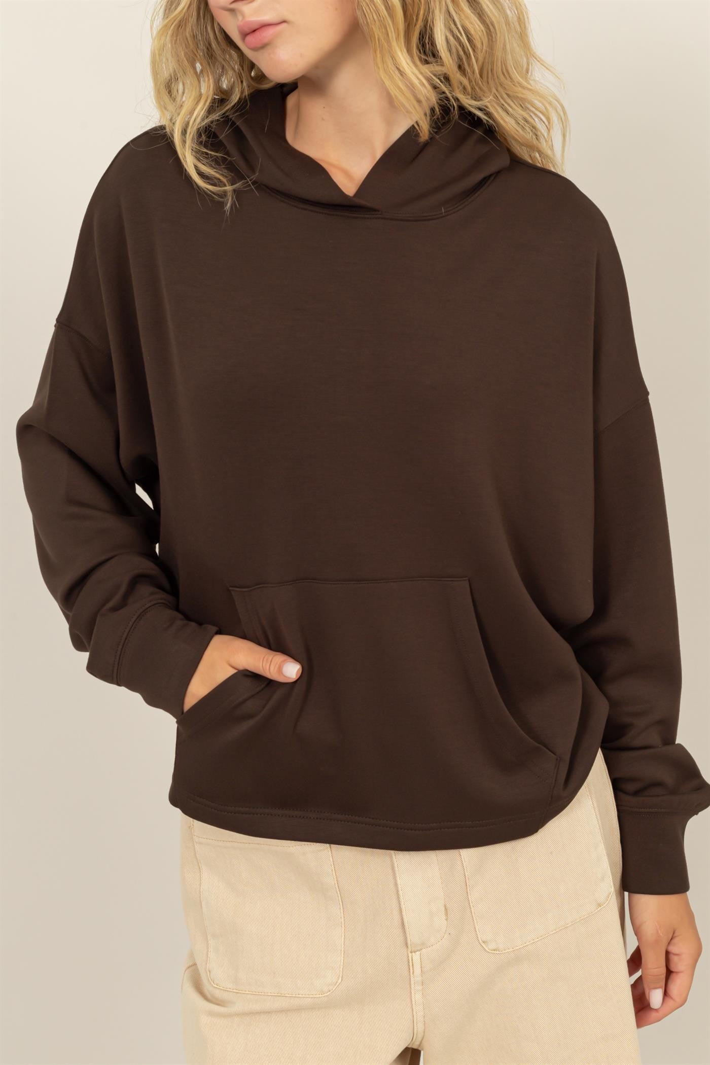 Hooded Pullover with Kangaroo Pocket