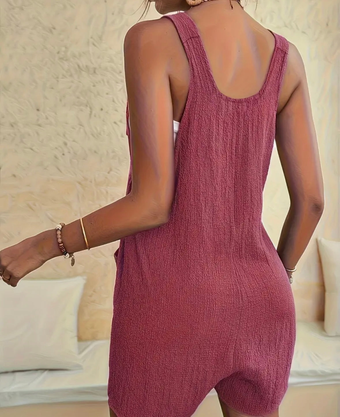 Casual Sleeveless Shorts Jumper