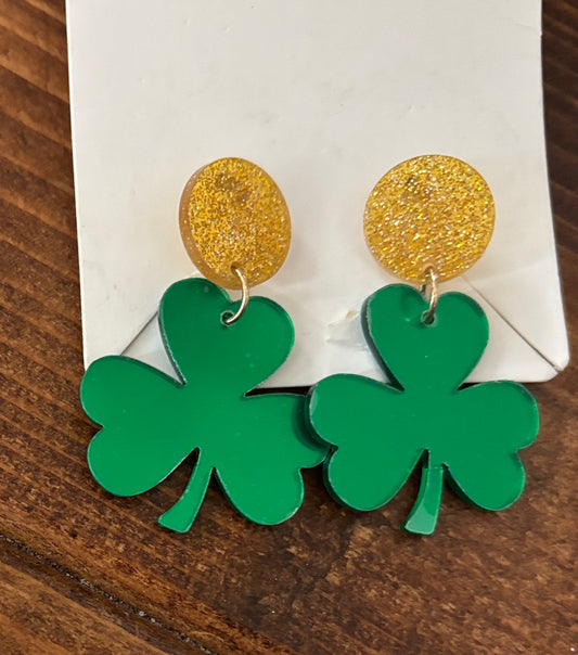 Green Clover Earrings