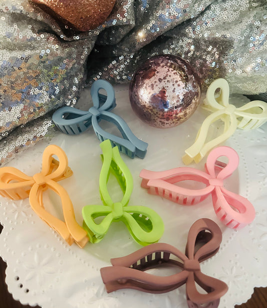 Bow Claw Clips Colorful