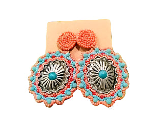 Multi-Colored Abstract Myra Earrings