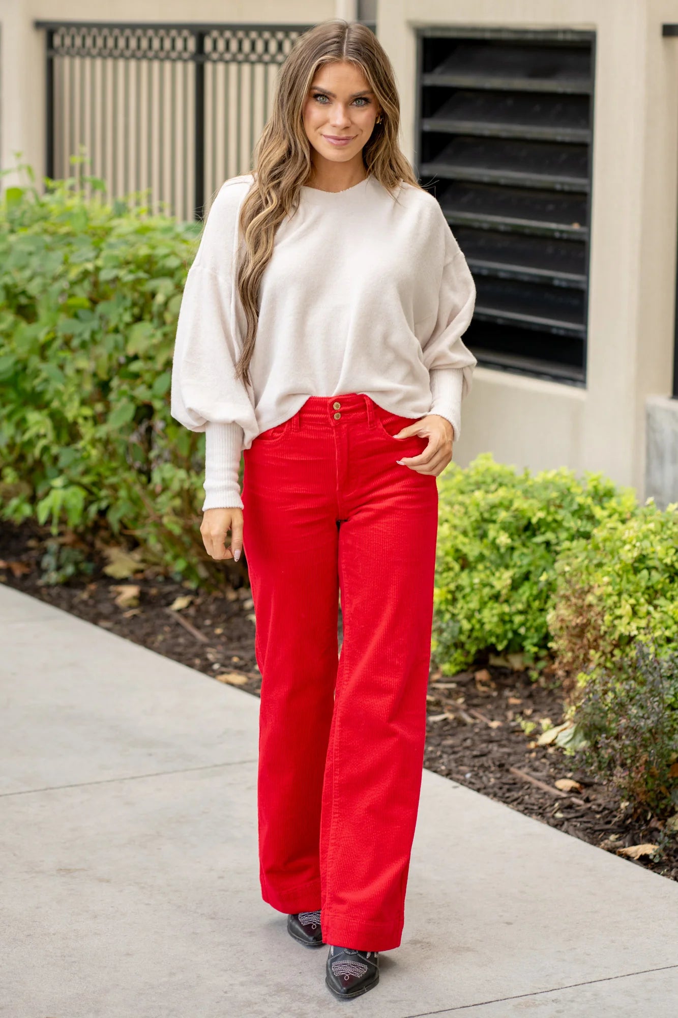 Judy Blue High Waist Corduroy Trouser Wide Leg Jeans