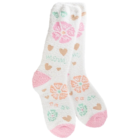 Floral Heart Mom Socks