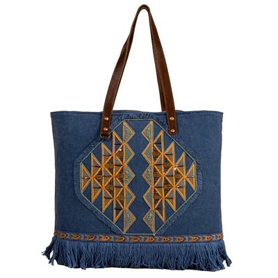 Ember Reflections Embroidered Myra Tote Bag