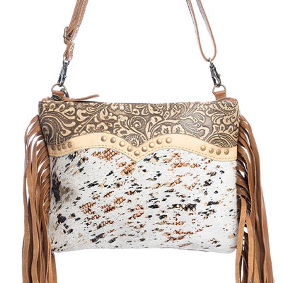 Mescalaro Hill Leather & Hairon Myra Bag in Gold Fleck