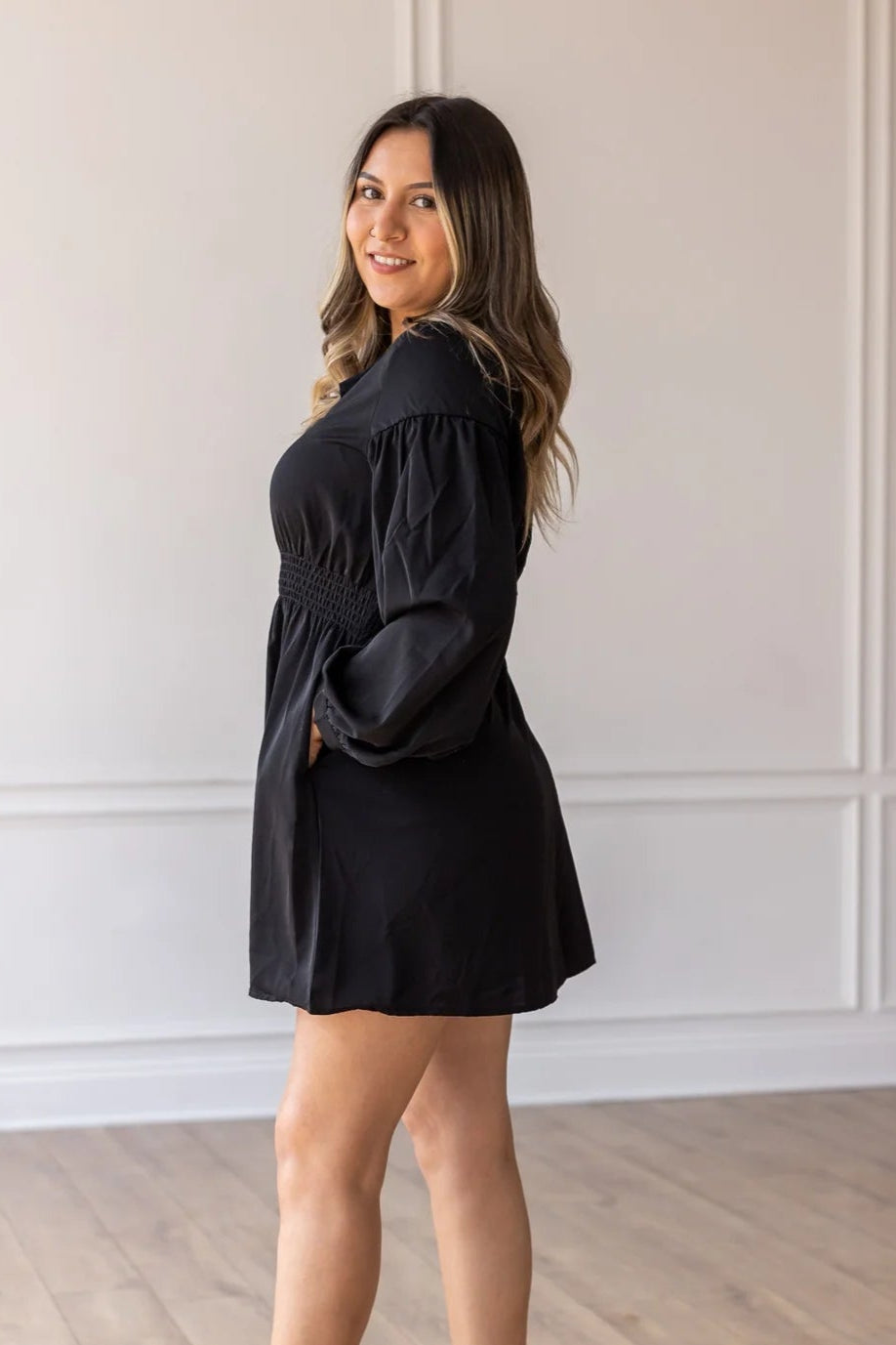Black Button Down Dress