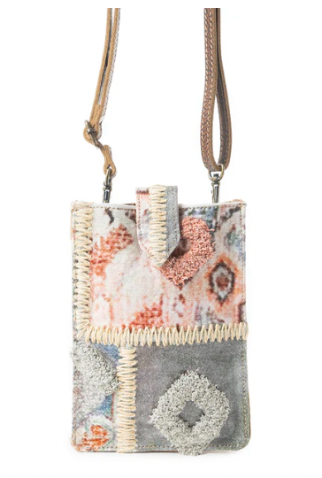 Myra Desert Sage Fringe Cell Phone Bag