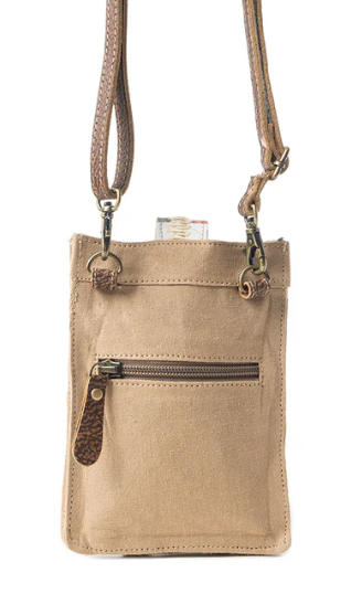 Myra Desert Sage Fringe Cell Phone Bag