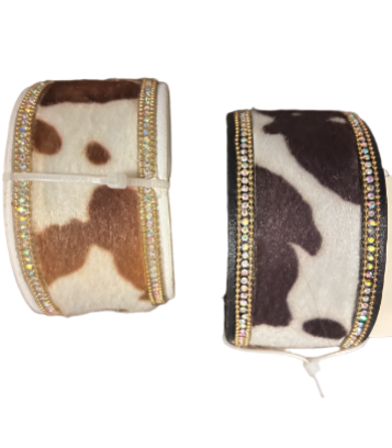 Cowboy Cowhide Crystal Cuff Bracelet