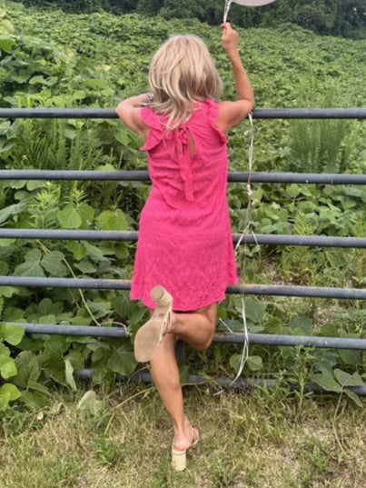 Pink Tie Back Dress