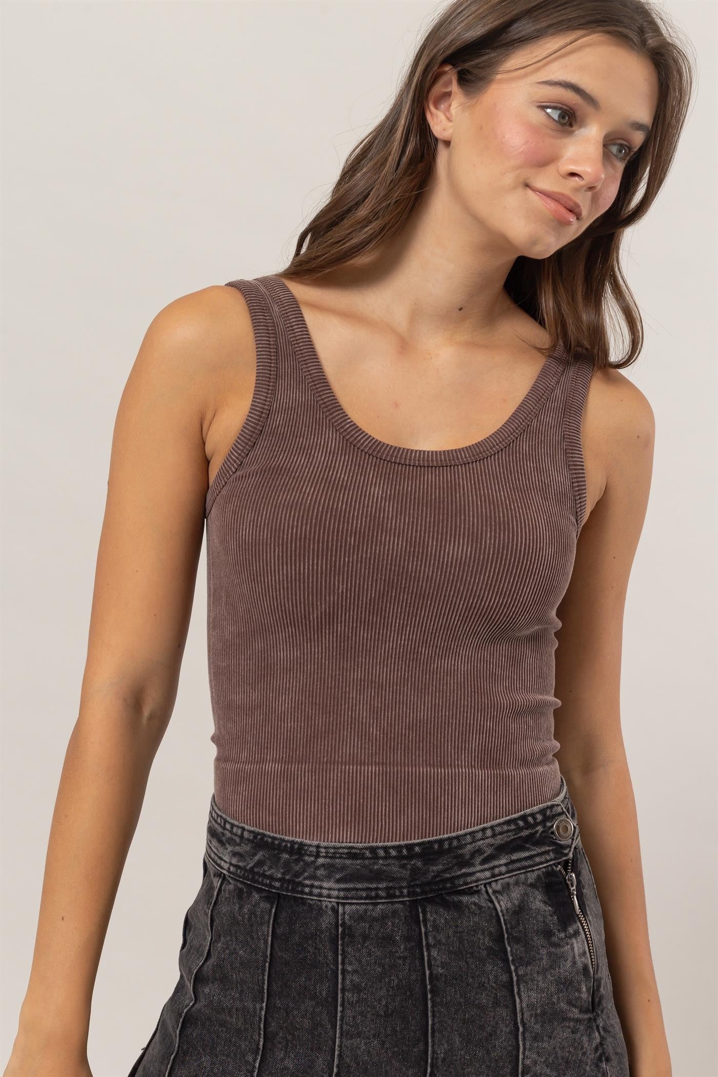 Washed Seamless Tank Top