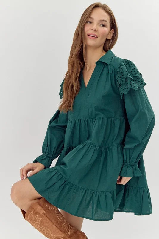 Solid Tiered Layer Dress