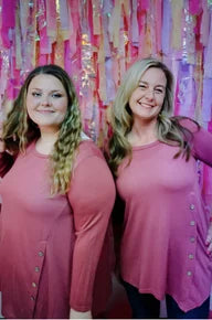 Front Side Button Tunic Top