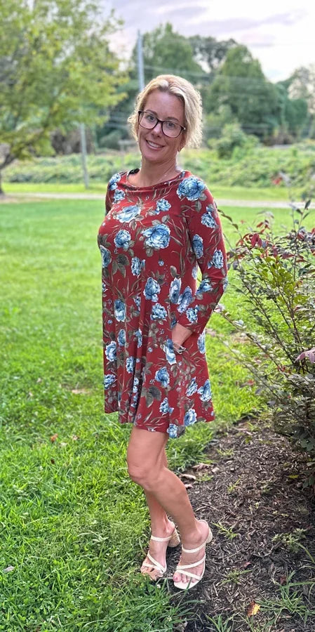 Floral Swing Tunic Pocket Dress