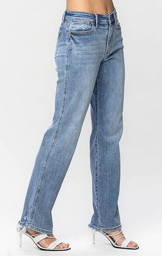 Curvy Mid Rise Dad Judy Blue Jeans