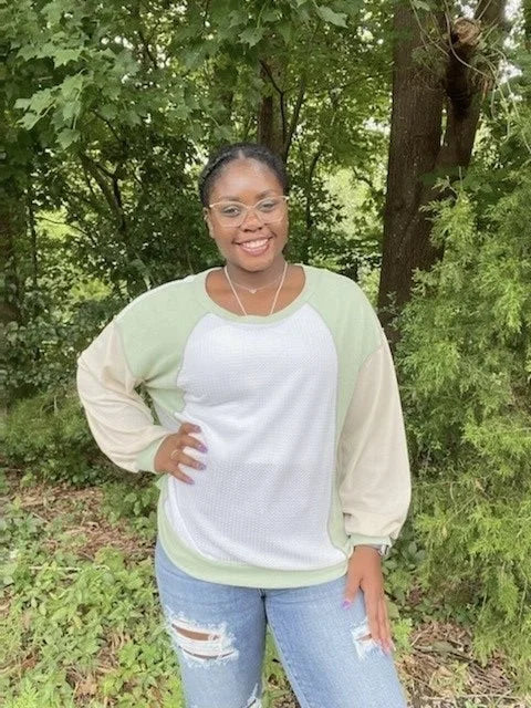 Waffle Crew Neck Top