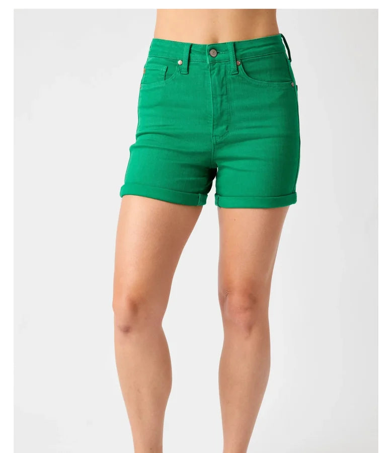 Judy Blue Jenna High Rise Control Top Cuffed Shorts