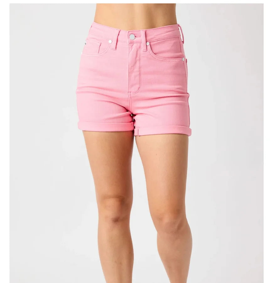 Judy Blue Jenna High Rise Control Top Cuffed Shorts