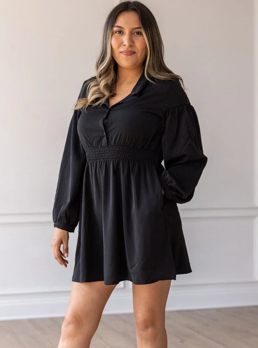 Black Button Down Dress