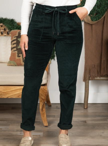 Judy Blue High-Waist Corduroy Cuffed Joggers