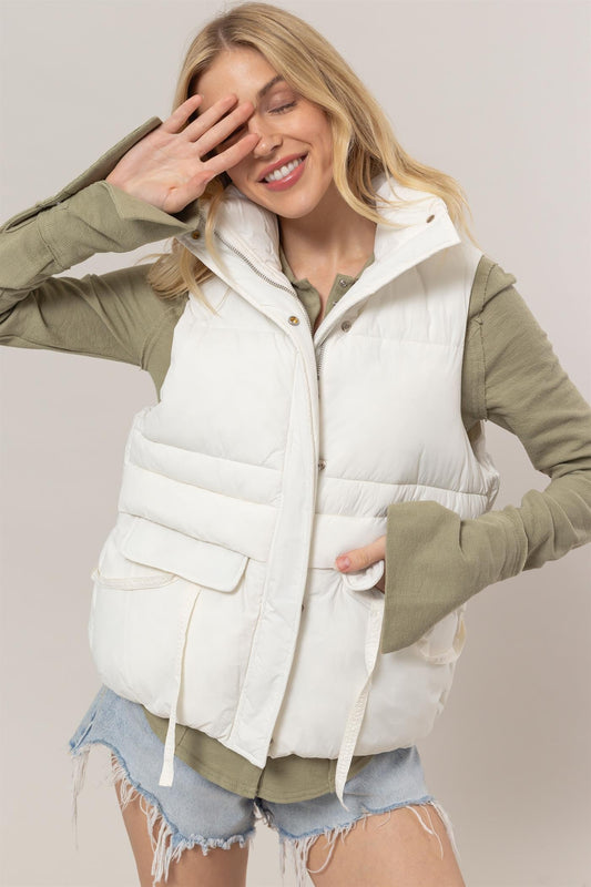 Placket Puffer Vest