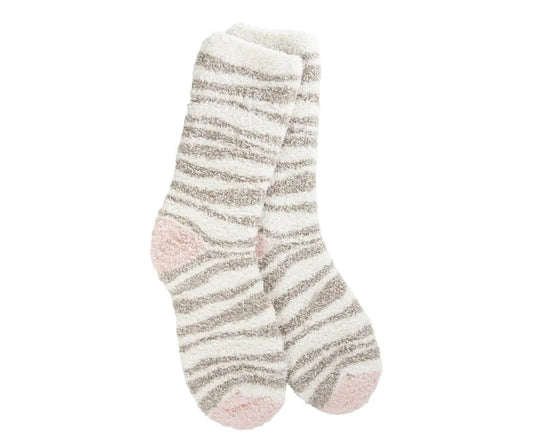 World's Softest Neutral Zebra Softest Socks